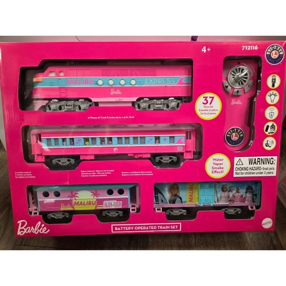 Lionel Mattel Barbie Battery Pink Toy Train Set Remote Controlled NEW IN BOX
